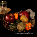 Rattan iron fruit net basket